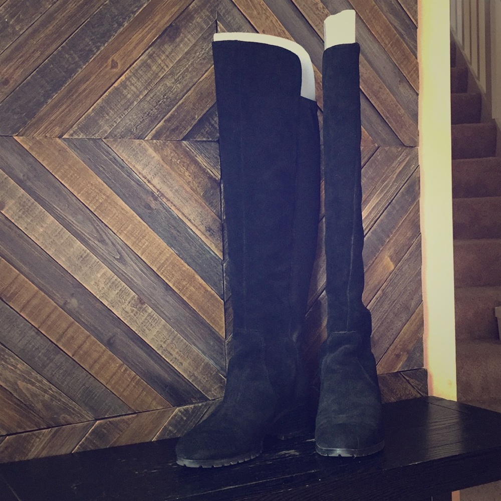 H by Halston Over The Knee Suede Boots
